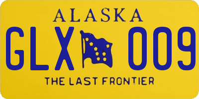 AK license plate GLX009