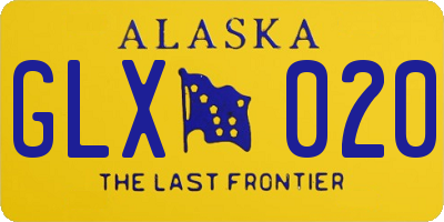 AK license plate GLX020