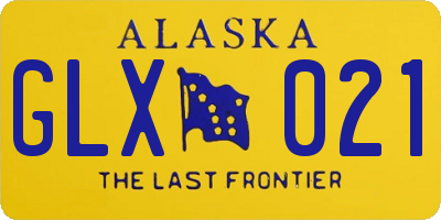 AK license plate GLX021
