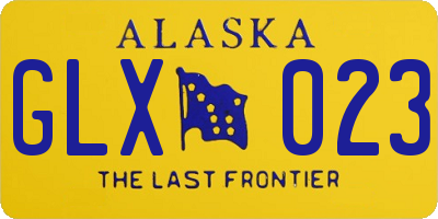 AK license plate GLX023