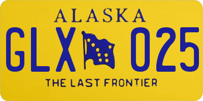 AK license plate GLX025