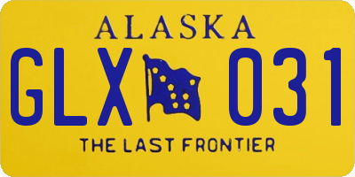 AK license plate GLX031