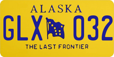 AK license plate GLX032