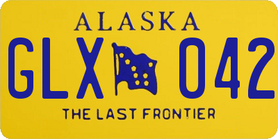 AK license plate GLX042