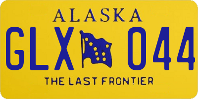 AK license plate GLX044