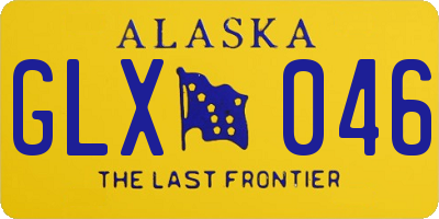 AK license plate GLX046