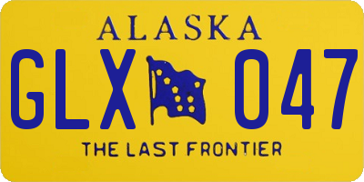 AK license plate GLX047