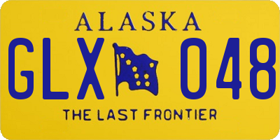 AK license plate GLX048