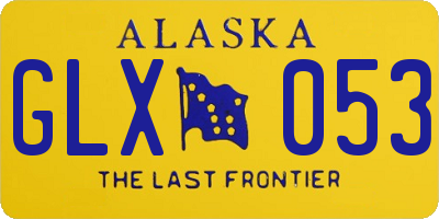 AK license plate GLX053