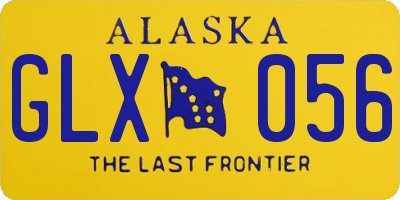 AK license plate GLX056