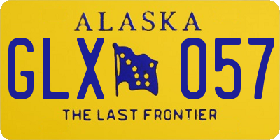 AK license plate GLX057