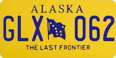 AK license plate GLX062