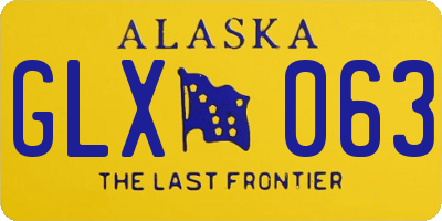AK license plate GLX063