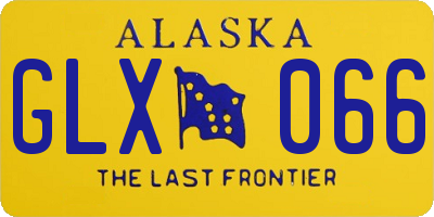 AK license plate GLX066