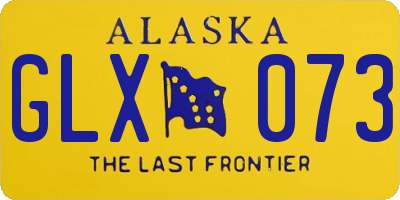 AK license plate GLX073