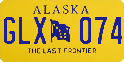 AK license plate GLX074