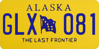 AK license plate GLX081