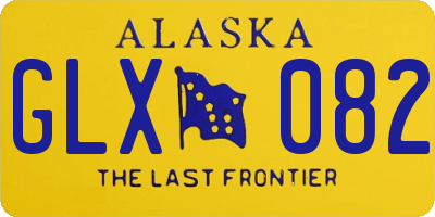 AK license plate GLX082
