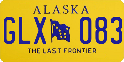 AK license plate GLX083