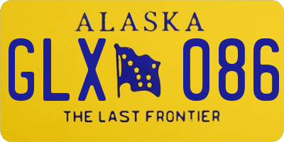 AK license plate GLX086
