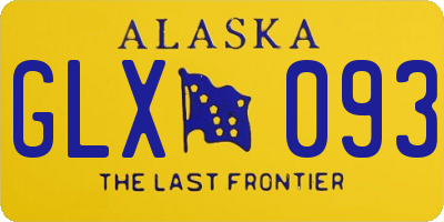 AK license plate GLX093