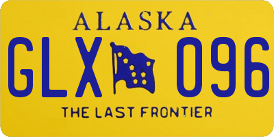 AK license plate GLX096