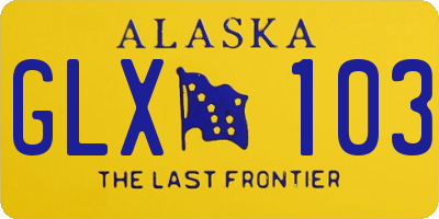 AK license plate GLX103