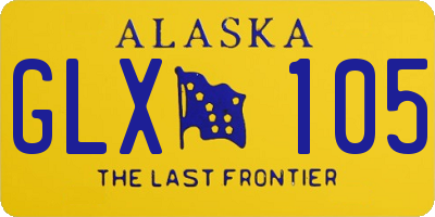 AK license plate GLX105