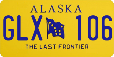 AK license plate GLX106