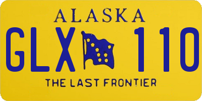 AK license plate GLX110