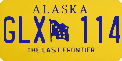 AK license plate GLX114