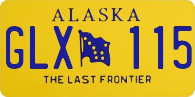 AK license plate GLX115