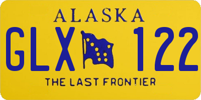 AK license plate GLX122
