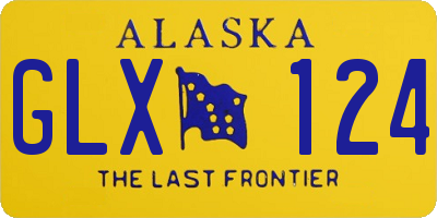 AK license plate GLX124