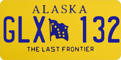 AK license plate GLX132