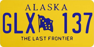 AK license plate GLX137