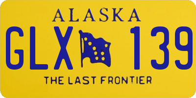 AK license plate GLX139