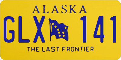 AK license plate GLX141