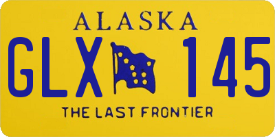 AK license plate GLX145