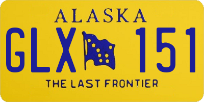 AK license plate GLX151