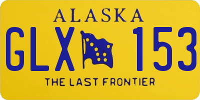 AK license plate GLX153