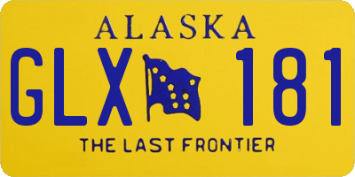 AK license plate GLX181