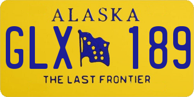 AK license plate GLX189