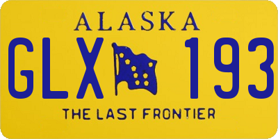 AK license plate GLX193