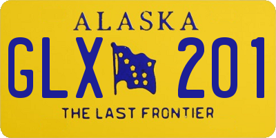 AK license plate GLX201