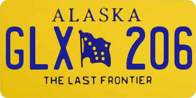 AK license plate GLX206