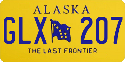 AK license plate GLX207