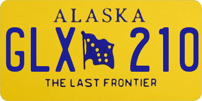 AK license plate GLX210