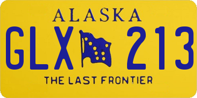 AK license plate GLX213