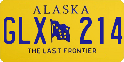 AK license plate GLX214